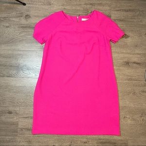 Fushcia Pink Gold Zip Dress . Petite  US L